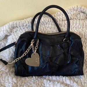 Black ruffle Betsey Johnson handbag